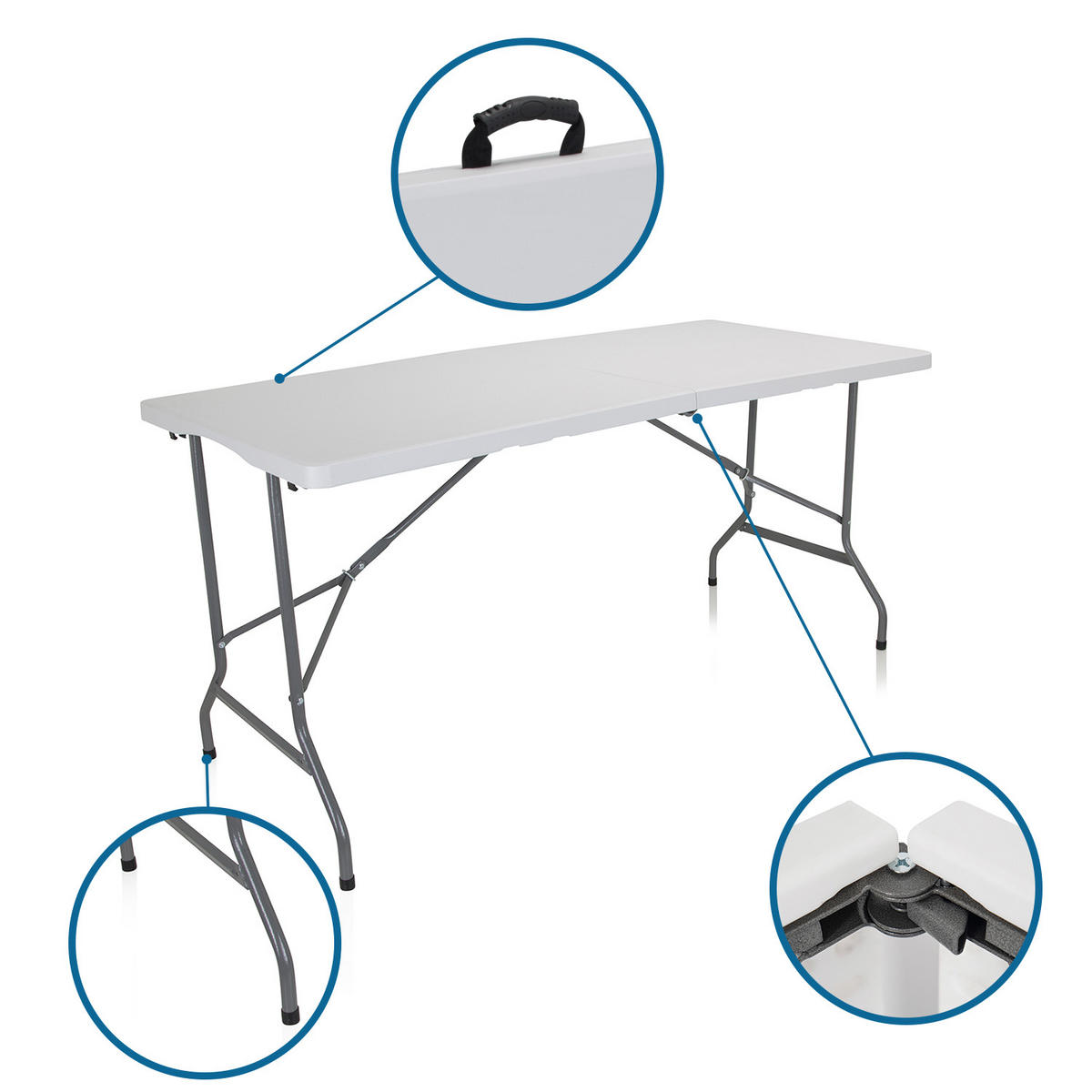 SCHREIBTISCH 70/152/74 cm  in Weiß  - Silberfarben/Weiß, MODERN, Kunststoff/Metall (70/152/74cm) - MID.YOU