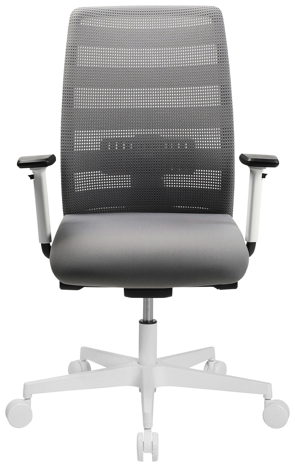 DREHSTUHL Netzbespannung, Flachgewebe Grau, Schwarz, Weiß  - Schwarz/Weiß, MODERN, Kunststoff/Textil (63/107-119/61-67cm) - Topstar