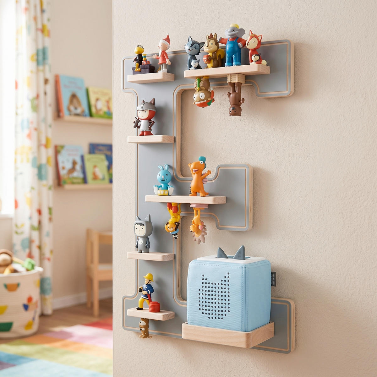 KINDERREGAL  - Grau, Modern, Holzwerkstoff (38/54/19cm) - Livetastic