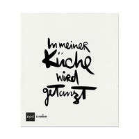 SCHWAMMTUCH  - Schwarz/Weiß, Basics, Textil (20/17cm) - PPD