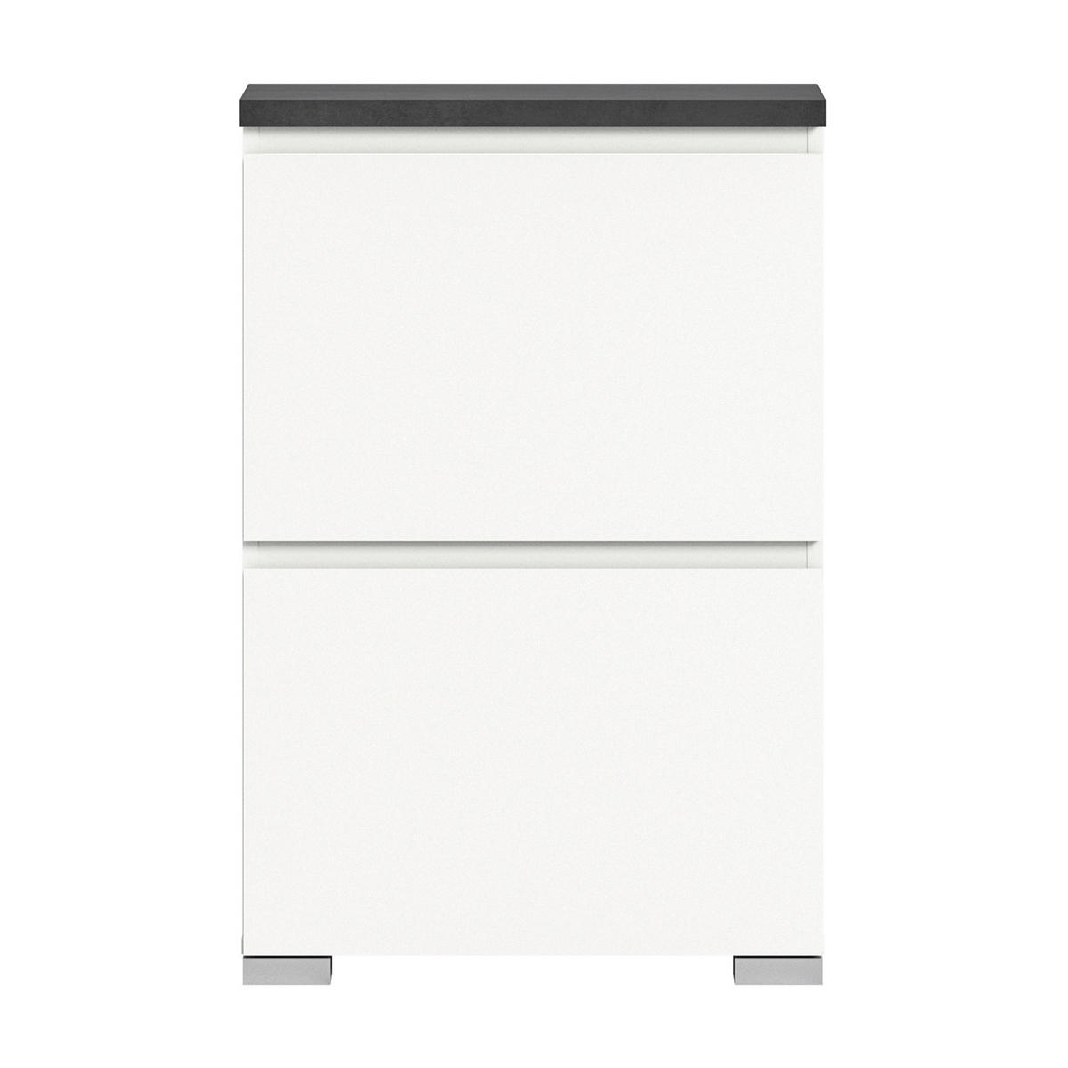 SCHUHKIPPER - Silberfarben/Weiß, MODERN (60/91/18cm)