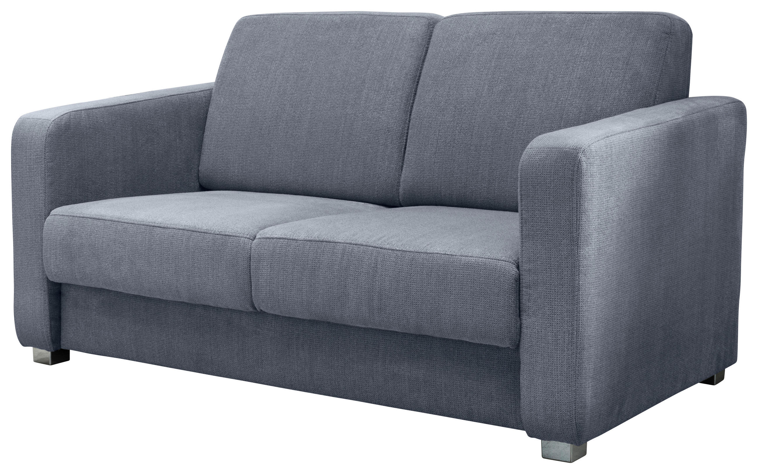 SCHLAFSOFA in Chenille Hellblau  - Chromfarben/Hellblau, Basics, Kunststoff/Textil (159/88/87cm) - Livetastic