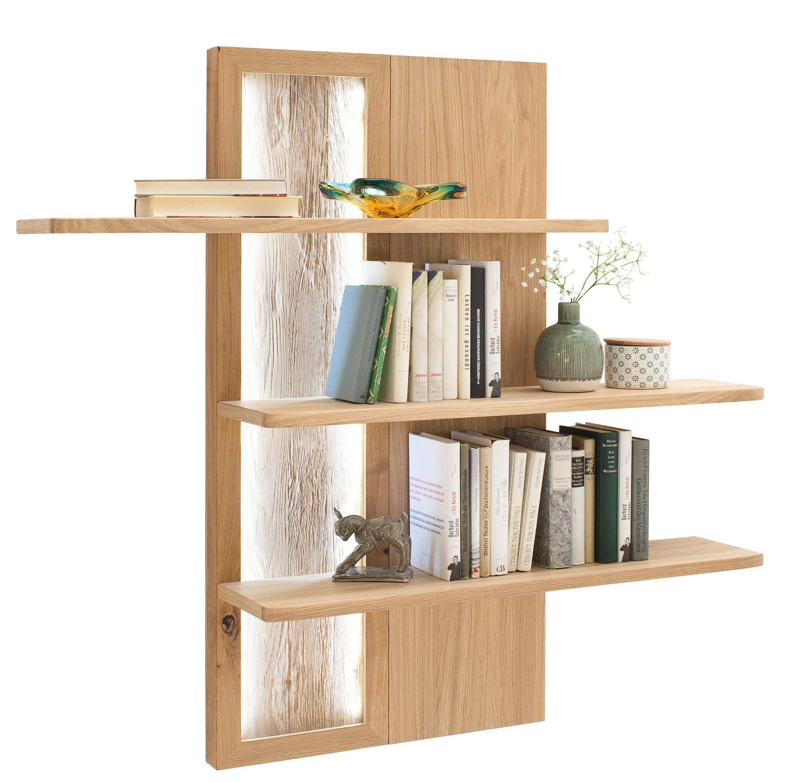 WANDREGAL 121/26/115 cm  - Eichefarben, Design, Holz/Holzwerkstoff (121/26/115cm) - Livetastic