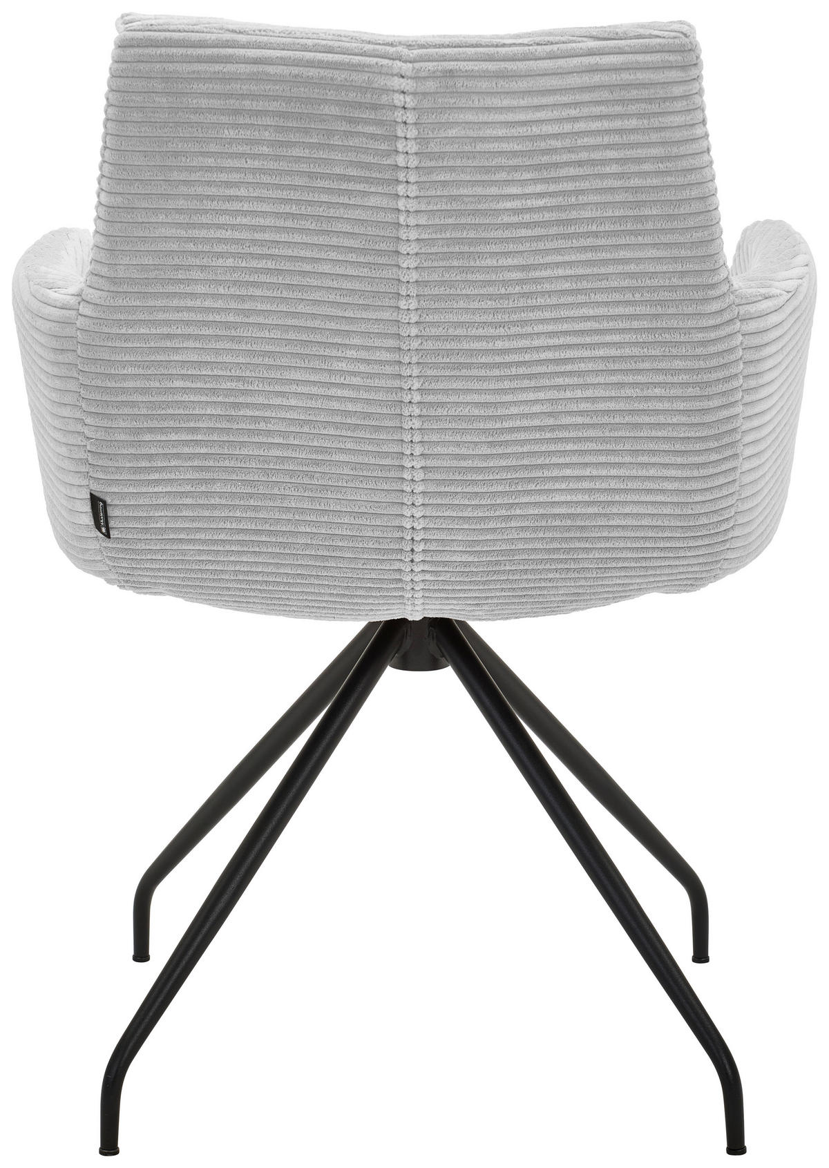 ARMLEHNSTUHL - Grauweiß/Schwarz, Design, Textil/Metall (61/85/64cm) - Musterring
