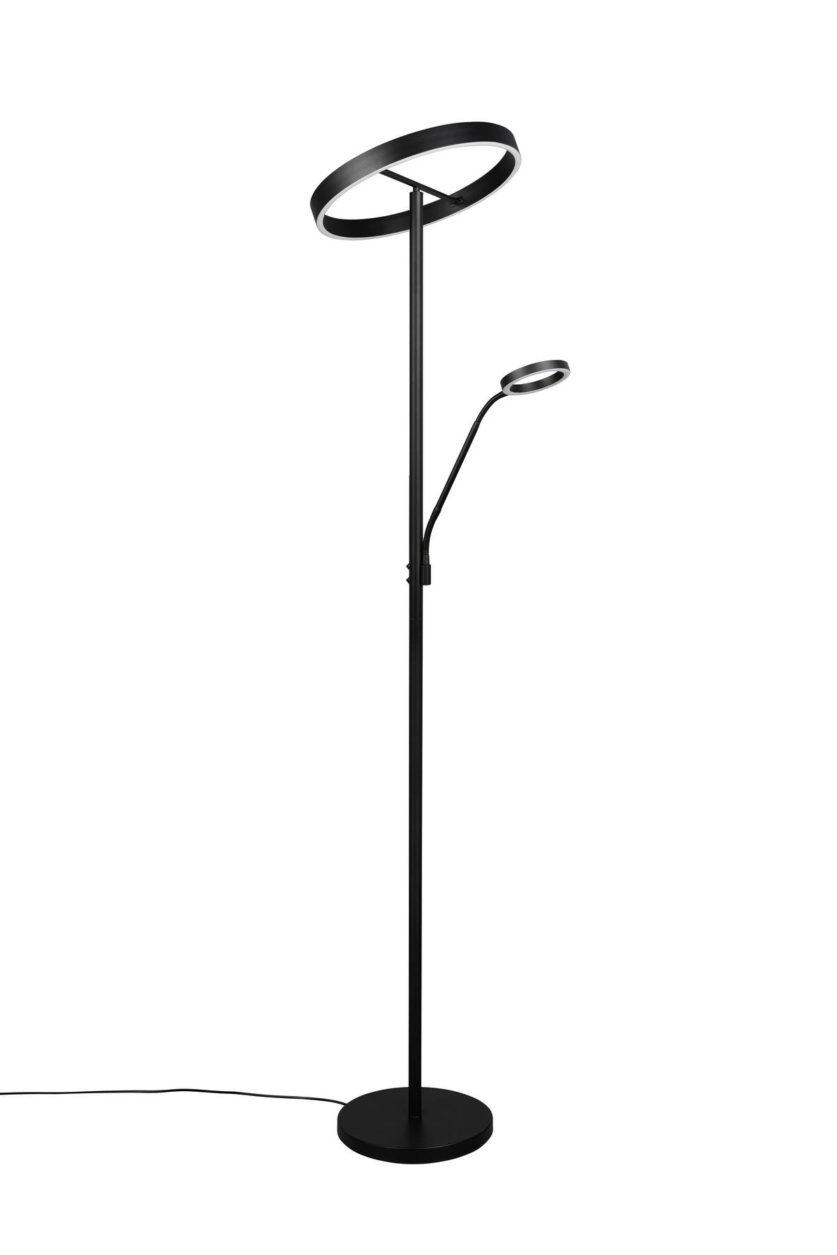 LED-STEHLEUCHTE - Schwarz, Design, Metall (40/180cm) - Trio Leuchten