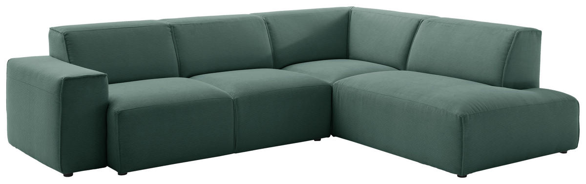 Freisteller von Pure Home Lifestyle ECKSOFA Grün Cord.