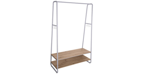 GARDEROBENSTÄNDER in Naturfarben, Weiß 100/160/45 cm   - Naturfarben/Weiß, Basics, Holzwerkstoff/Metall (100/160/45cm) - Xora