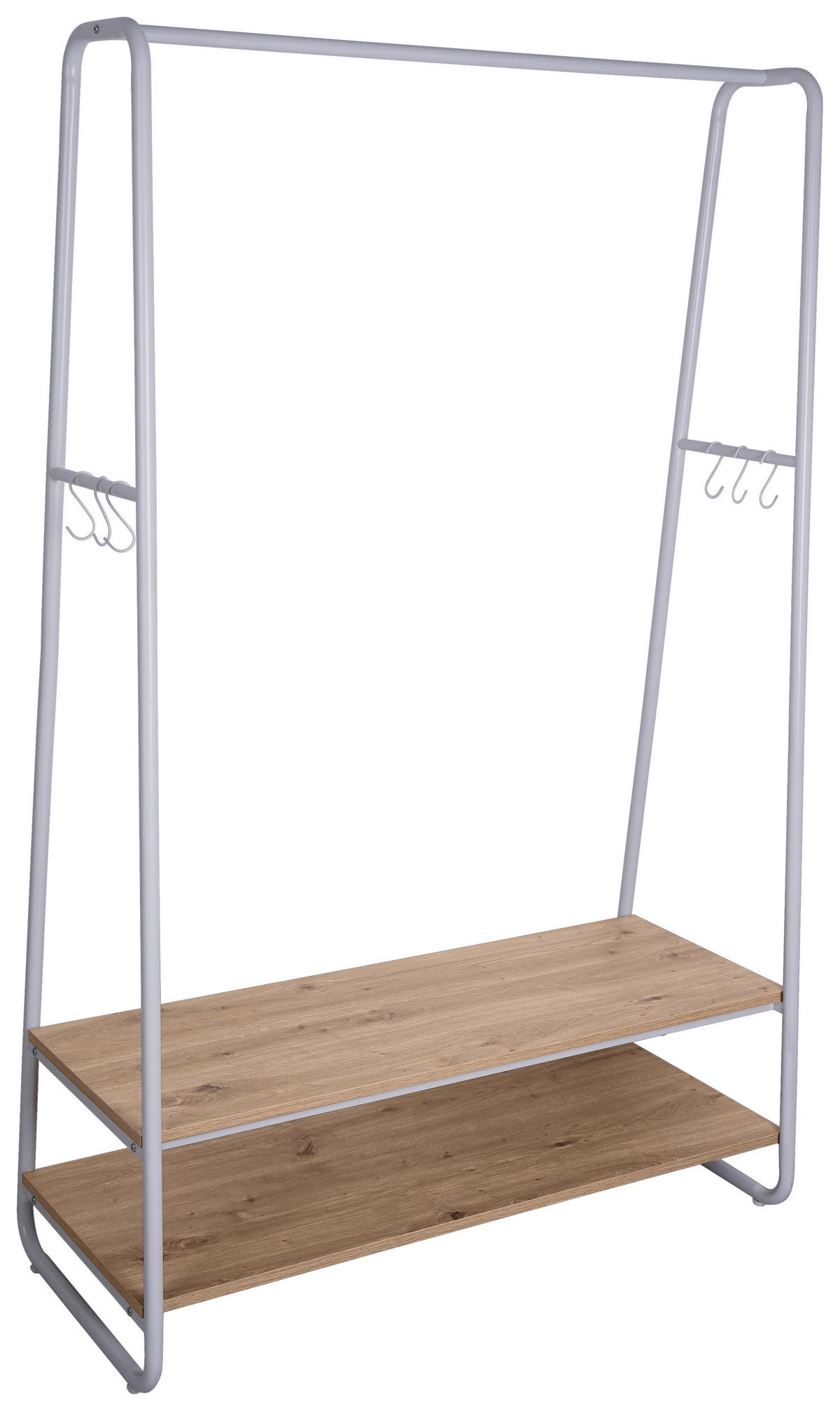 GARDEROBENSTÄNDER in Naturfarben, Weiß 100/160/45 cm   - Naturfarben/Weiß, Basics, Holzwerkstoff/Metall (100/160/45cm) - Xora