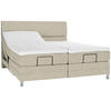 BOXSPRINGBETT 180/200 cm  in Beige  - Chromfarben/Beige, KONVENTIONELL, Kunststoff/Textil (180/200cm) - Voleo