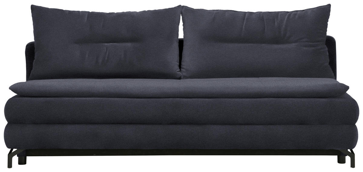 KANAPÉÁGY antracit  - fekete/antracit, Modern, textil/fém (208/73/92/102cm) - Novel