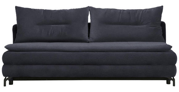 SCHLAFSOFA in Flachgewebe Anthrazit  - Anthrazit/Schwarz, MODERN, Textil/Metall (208/73/92/102cm) - Novel