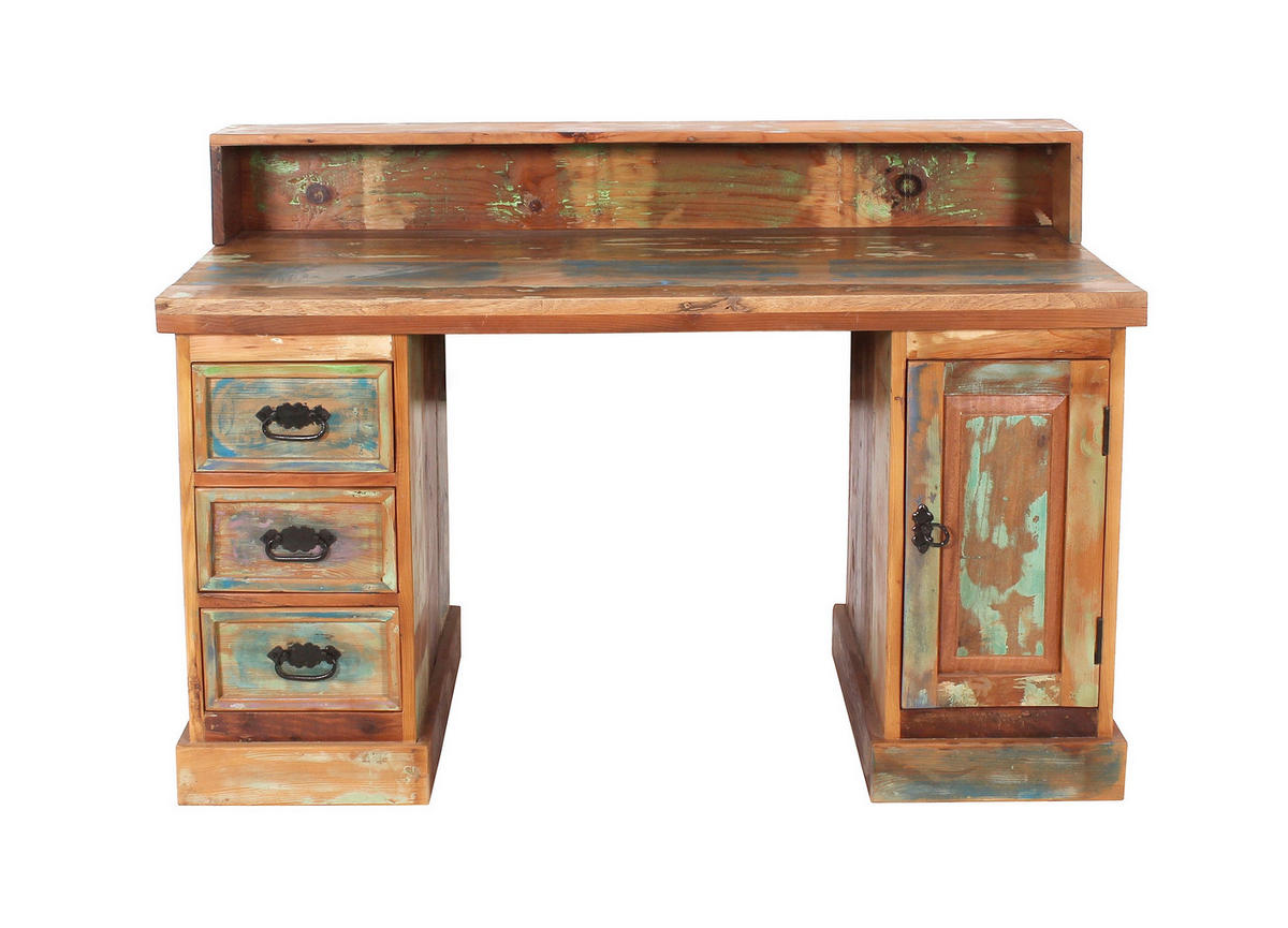 SCHREIBTISCH 132/90/65 cm  in Multicolor  - Multicolor/Schwarz, MODERN, Holz/Metall (132/90/65cm) - MID.YOU