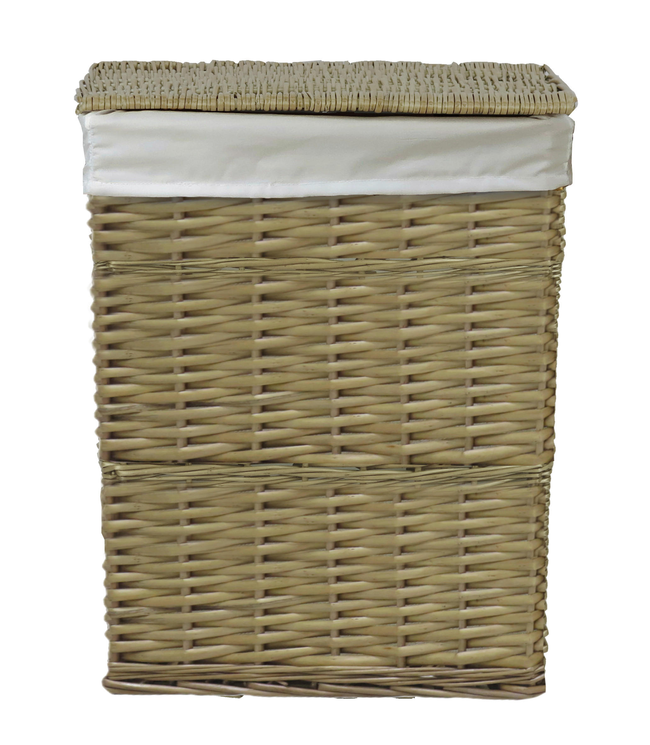 KÔŠ NA BIELIZEŇ, prírodná farba - prírodná farba, Basics, drevo/textil (45/56/34cm) - Ambia Home