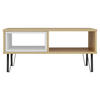 KONFERENČNÝ STOLÍK, biela, farba duba, kompozitné drevo, 90/60/41,1 cm - čierna/biela, Design, kov/kompozitné drevo (90/60/41,1cm) - Livetastic