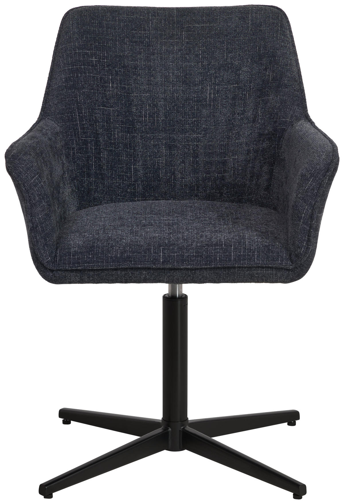 ARMLEHNSTUHL  in Eisen Leinenoptik  - Schwarz/Dunkelblau, KONVENTIONELL, Holz/Textil (60/86.5/61cm) - MID.YOU