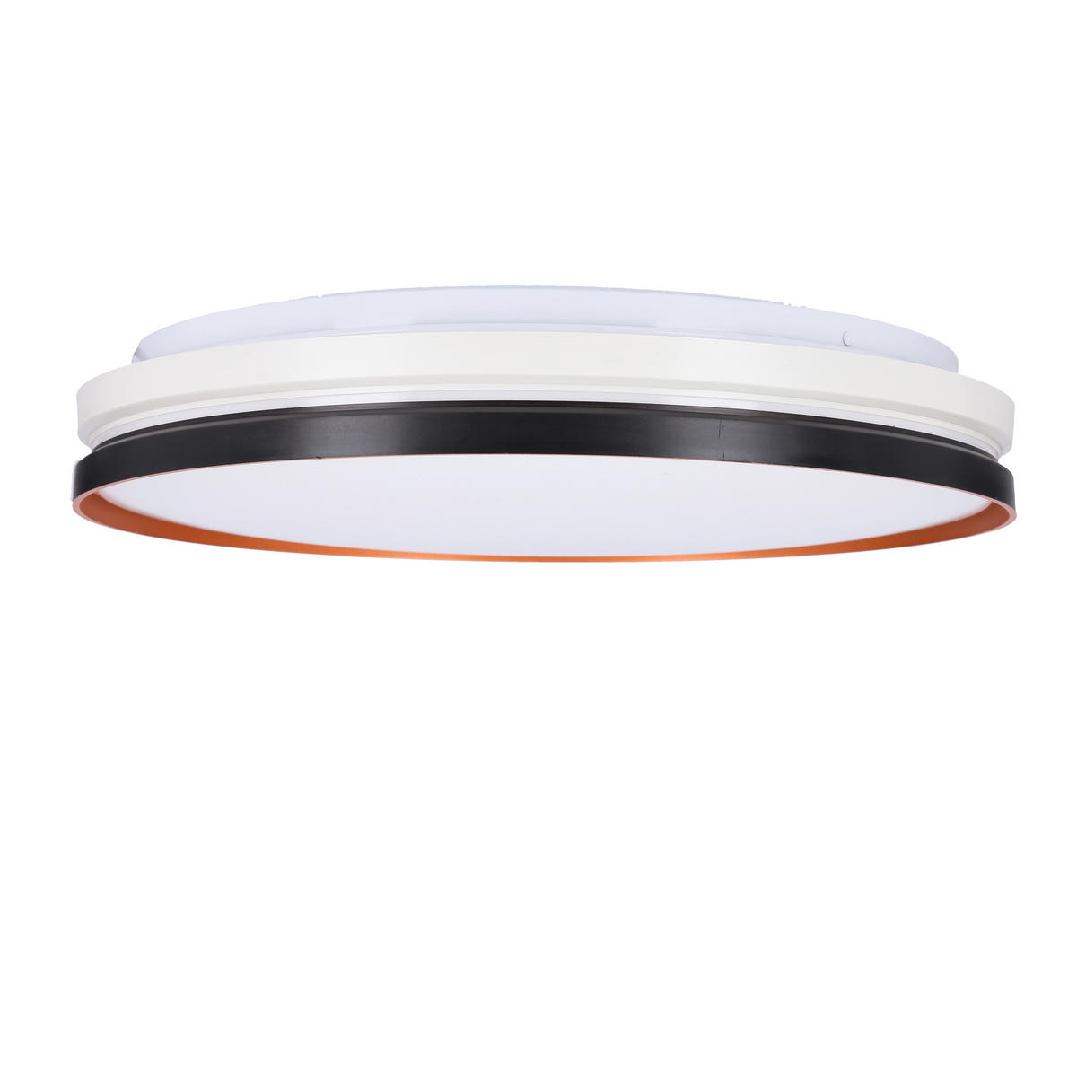 LED-TAKLAMPA Montana 40/40/7 cm  - vit/svart, Klassisk, metall/plast (40/40/7cm)
