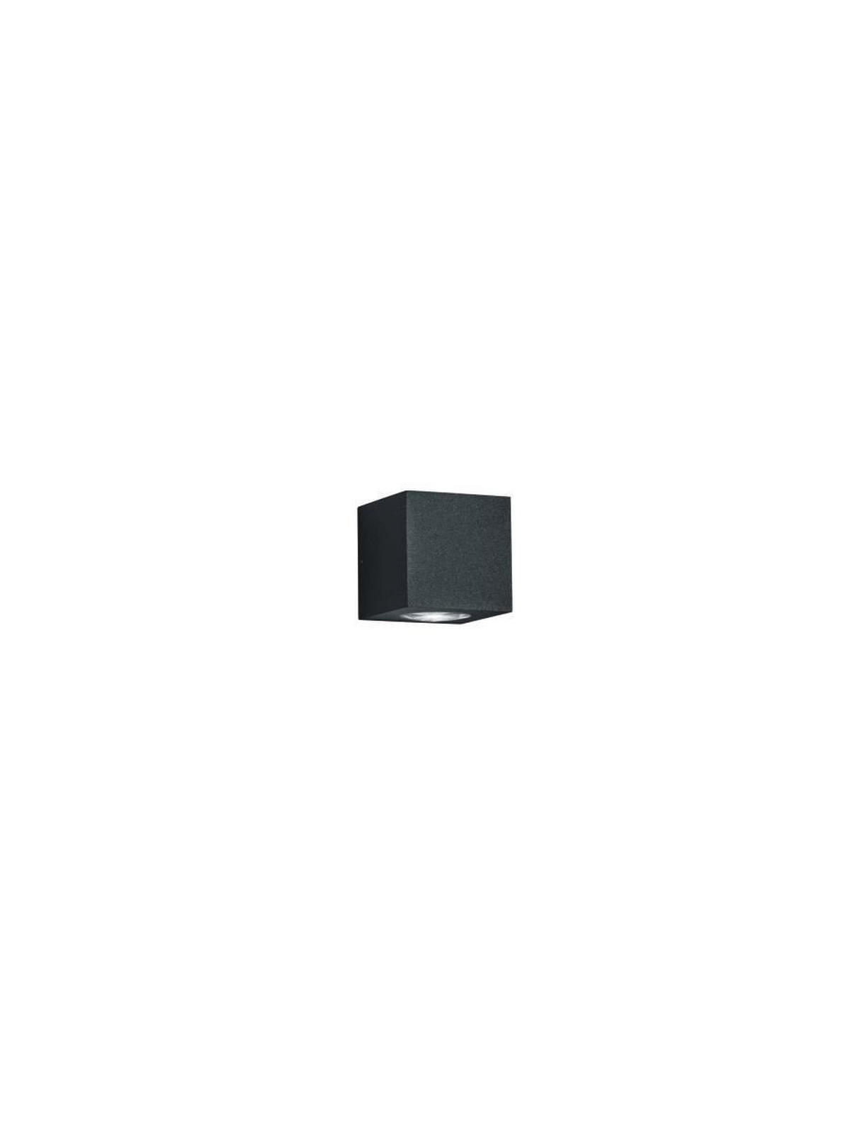 AUßENWANDLEUCHTE 8/8/8 cm   - Graphitfarben, Design, Metall (8/8/8cm) - Helestra
