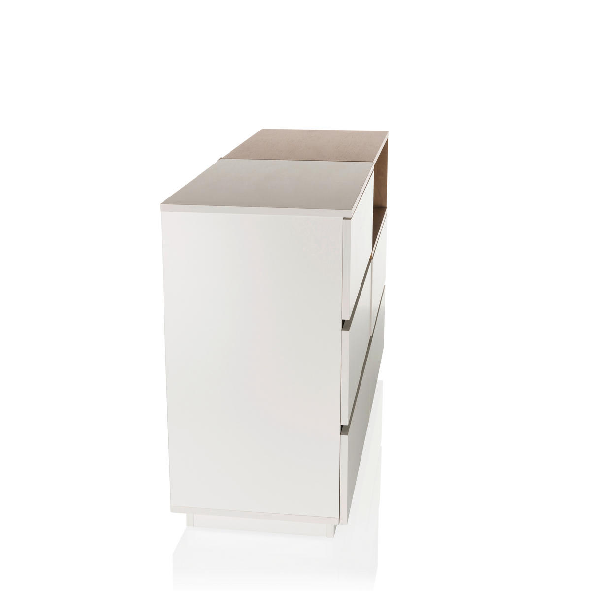 SIDEBOARD  in 120/76/40 cm  - Eichefarben/Weiß, MODERN, Holzwerkstoff (120/76/40cm) - MID.YOU