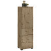 MIDISCHRANK 40/134/32 cm  - Schwarz/Eiche Artisan, Modern, Holzwerkstoff/Kunststoff (40/134/32cm) - MID.YOU