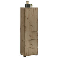 MIDISCHRANK 40/134/32 cm  - Schwarz/Eiche Artisan, Modern, Holzwerkstoff/Kunststoff (40/134/32cm) - MID.YOU