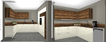 UGRADNA KUHINJA - Dizajnerski, pločasti materijal - Celina