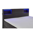 BOXSPRINGBETT 160/200 cm  in Anthrazit  - Anthrazit/Schwarz, Design, Holz/Textil (160/200cm) - Xora