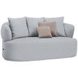 2-SITZER-SOFA in Flachgewebe Hellgrau  - Hellbraun/Hellgrau, MODERN, Kunststoff/Textil (177/86/105cm) - Hom`in