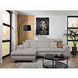 ECKSOFA in Flachgewebe Grau  - Chromfarben/Grau, KONVENTIONELL, Textil/Metall (175/268cm) - Carryhome