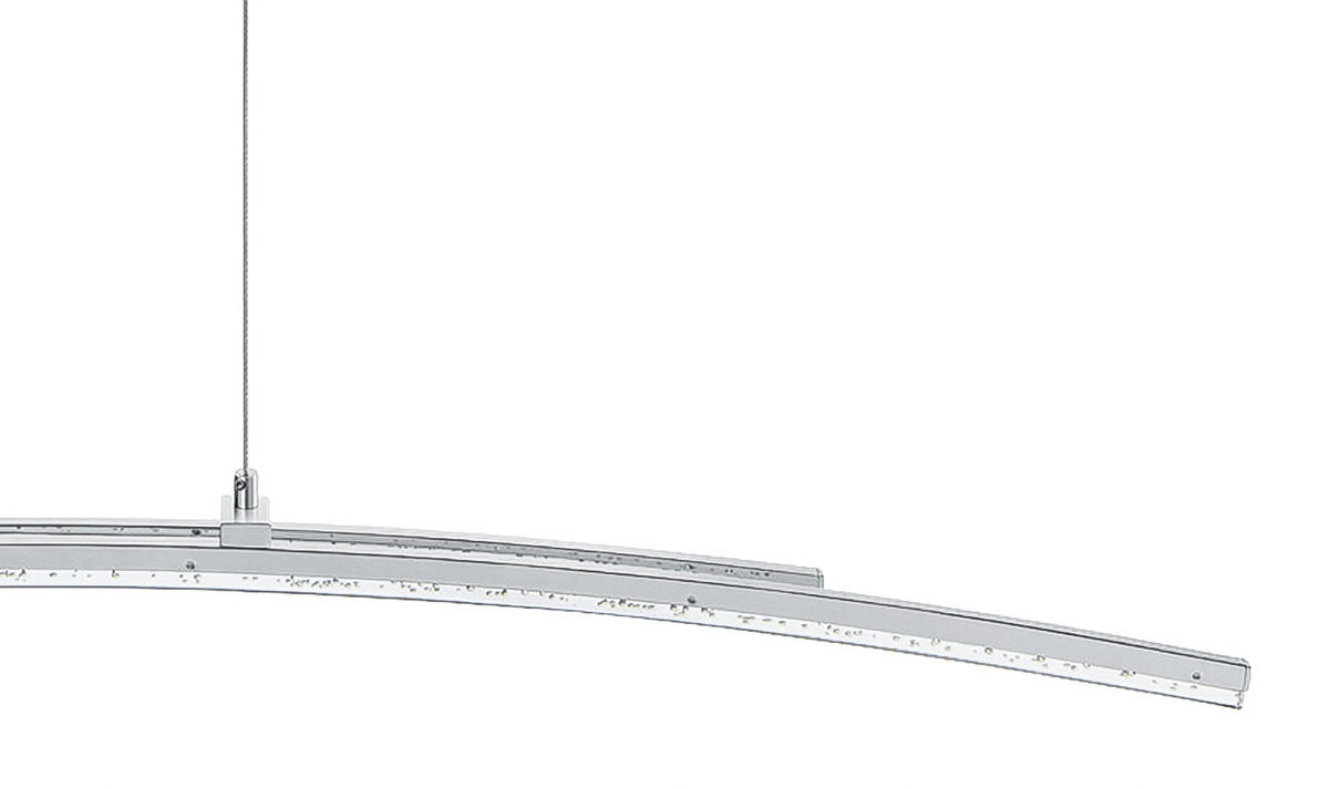 LED-HÄNGELEUCHTE 96/8/150 cm   - Chromfarben/Transparent, MODERN, Kunststoff/Metall (96/8/150cm)