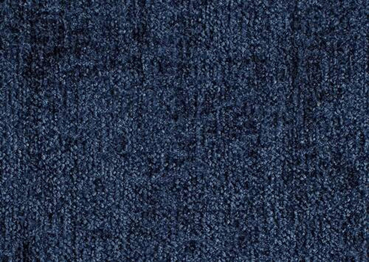 ECKSOFA in Chenille Dunkelblau  - Schwarz/Dunkelblau, Design, Kunststoff/Textil (307/194cm) - Carryhome