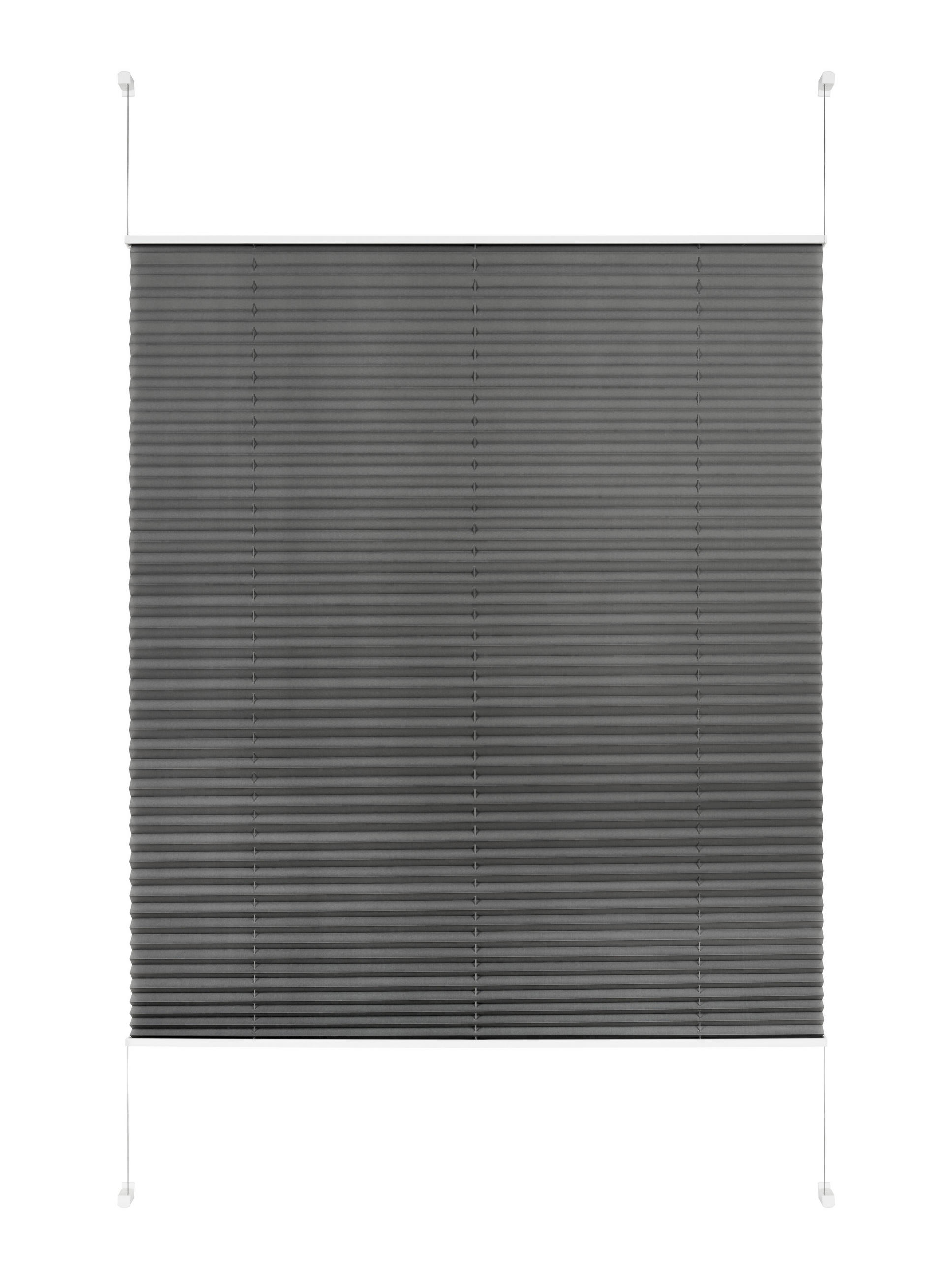 PLISSEE  blickdicht   40/130 cm  - Grau, Basics, Textil (40/130cm) - Homeware