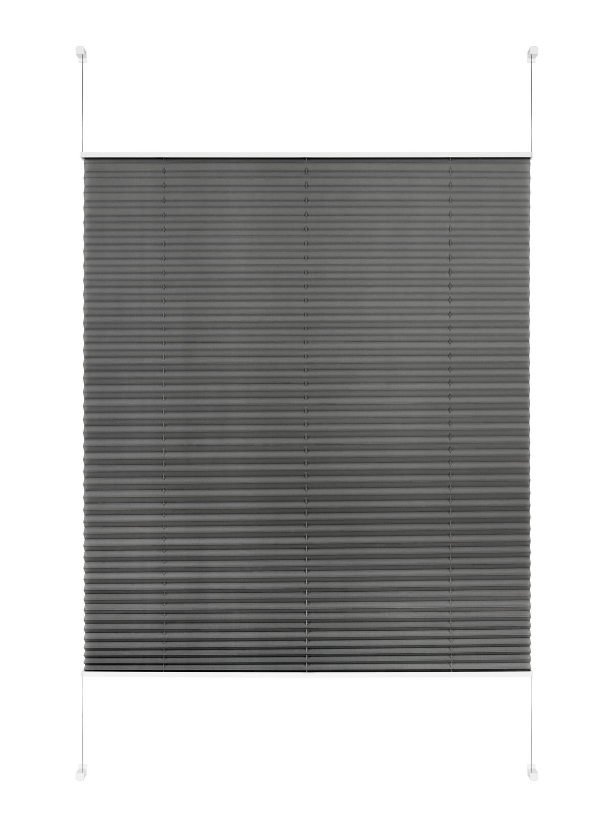 PLISSEE  blickdicht   80/210 cm  - Grau, Basics, Textil (80/210cm) - Homeware