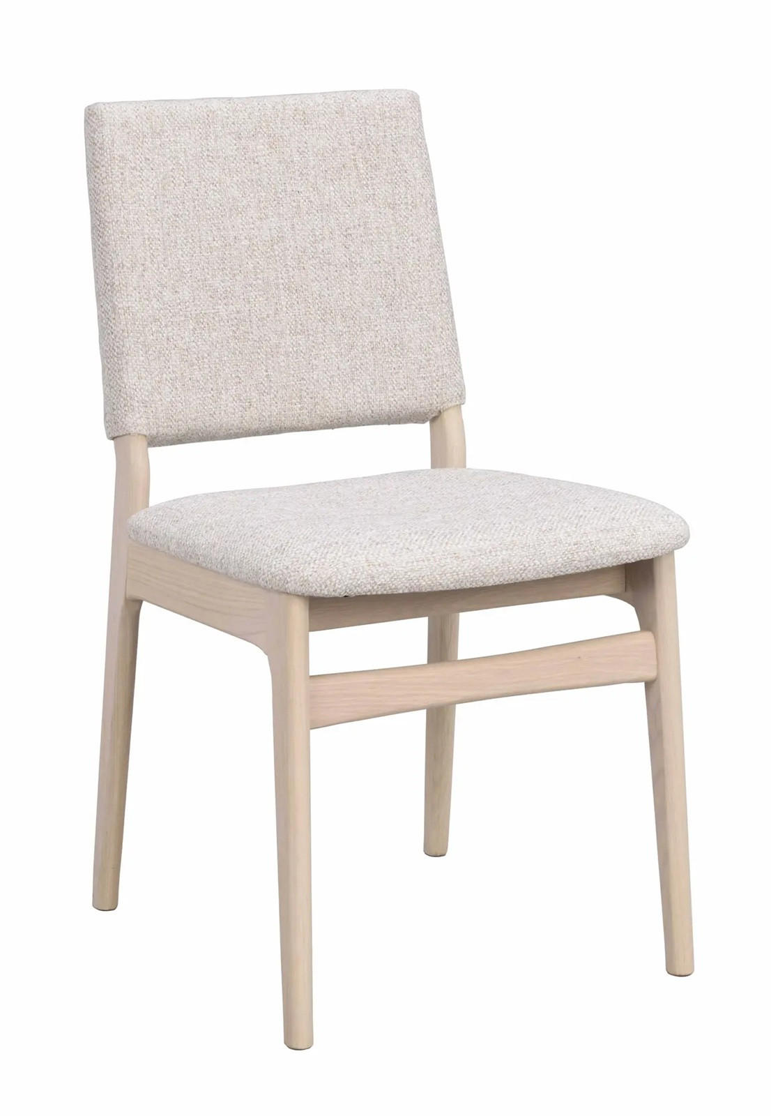 STOL     - beige/ek Bianco, Klassisk, trä/textil (46/86/57cm) - Rowico