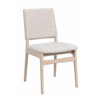 STOL     - beige/ek Bianco, Klassisk, trä/textil (46/86/57cm) - Rowico