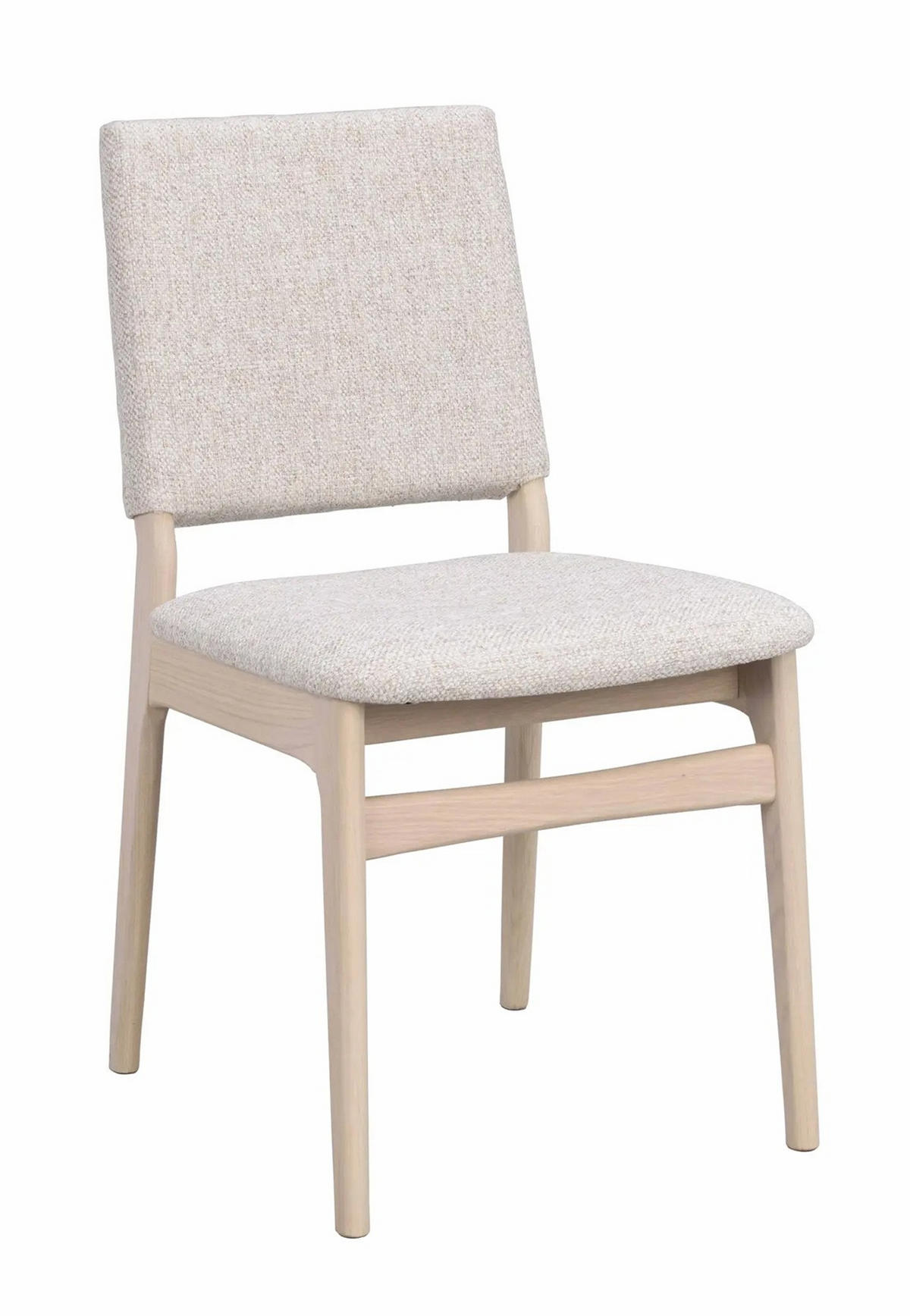 STOL     - beige/ek Bianco, Klassisk, trä/textil (46/86/57cm) - Rowico