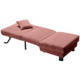 SCHLAFSESSEL Cord Rot    - Rot/Schwarz, Design, Textil/Metall (85/85/100cm) - Carryhome