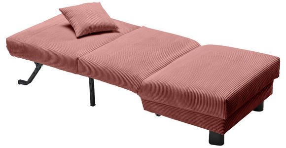 SCHLAFSESSEL Cord Rot - Rot/Schwarz, Design, Textil/Metall (85/85/100cm) - Carryhome
