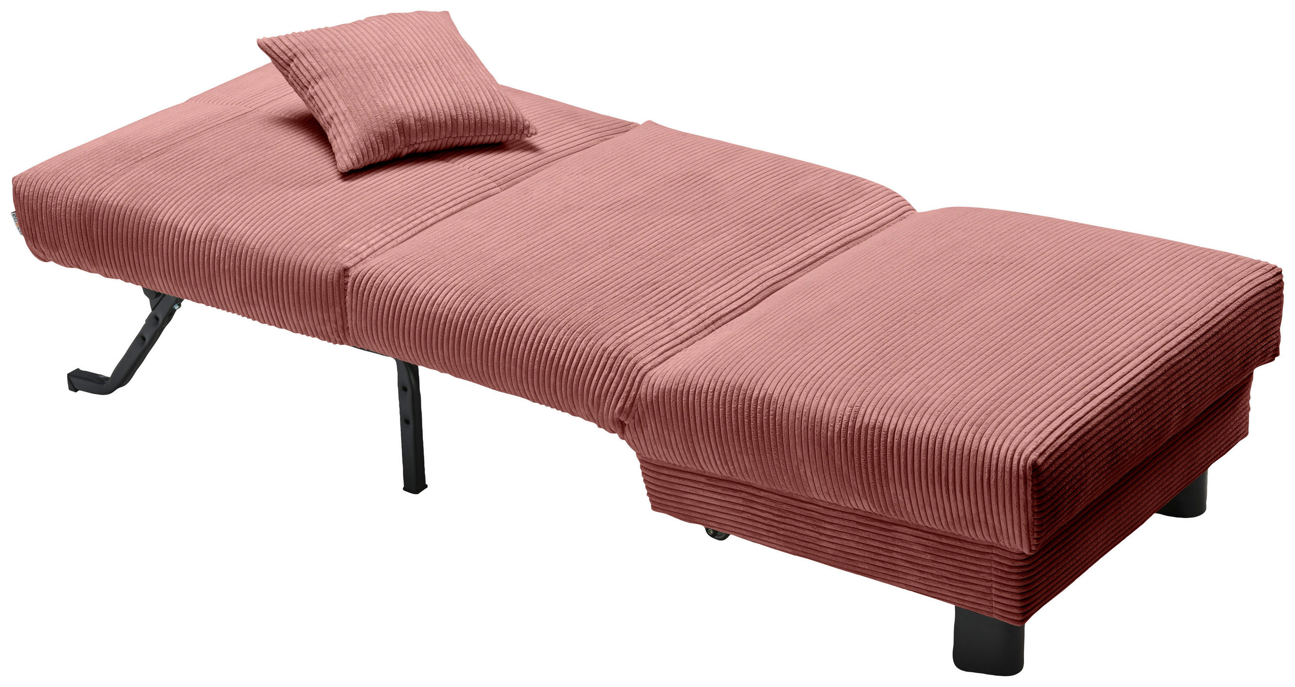 SCHLAFSESSEL Cord Rot    - Rot/Schwarz, Design, Textil/Metall (85/85/100cm) - Carryhome