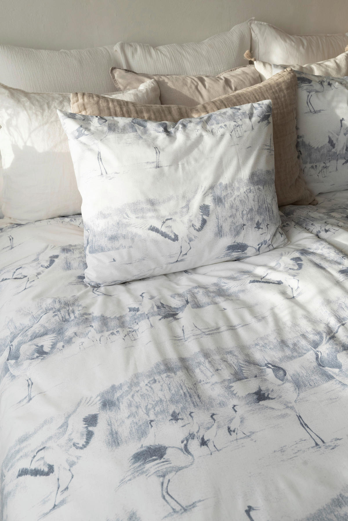 PÅSLAKANSET 150/200 cm  - vit/ljusblå, Basics, textil (150/200cm) - Best Price