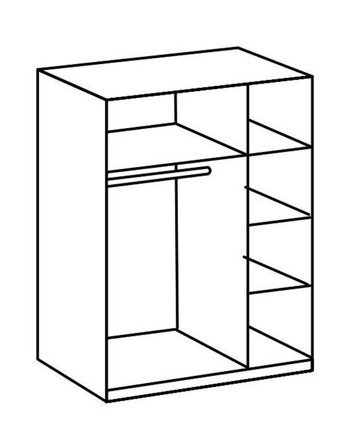 GARDEROB MED GÅNGJÄRN 135/199/58 cm 3-dörrar - vit/aluminiumfärg, Klassisk, metall/trämaterial (135/199/58cm) - MID.YOU