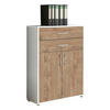 AKTENSCHRANK 84,5/114/33 cm  - Eichefarben/Weiß, MODERN, Holzwerkstoff (84,5/114/33cm) - MID.YOU