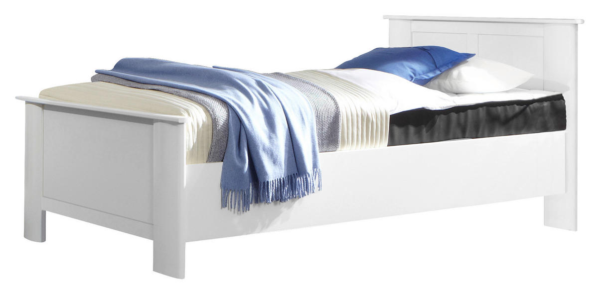 BETT 100/200 cm  in Weiß  - Weiß, KONVENTIONELL (100/200cm) - Boxxx