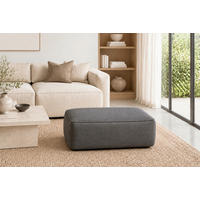 HOCKER in Textil, Holzwerkstoff Graphitfarben  - Schwarz/Graphitfarben, KONVENTIONELL, Holzwerkstoff/Kunststoff (105/43/65cm) - Livetastic