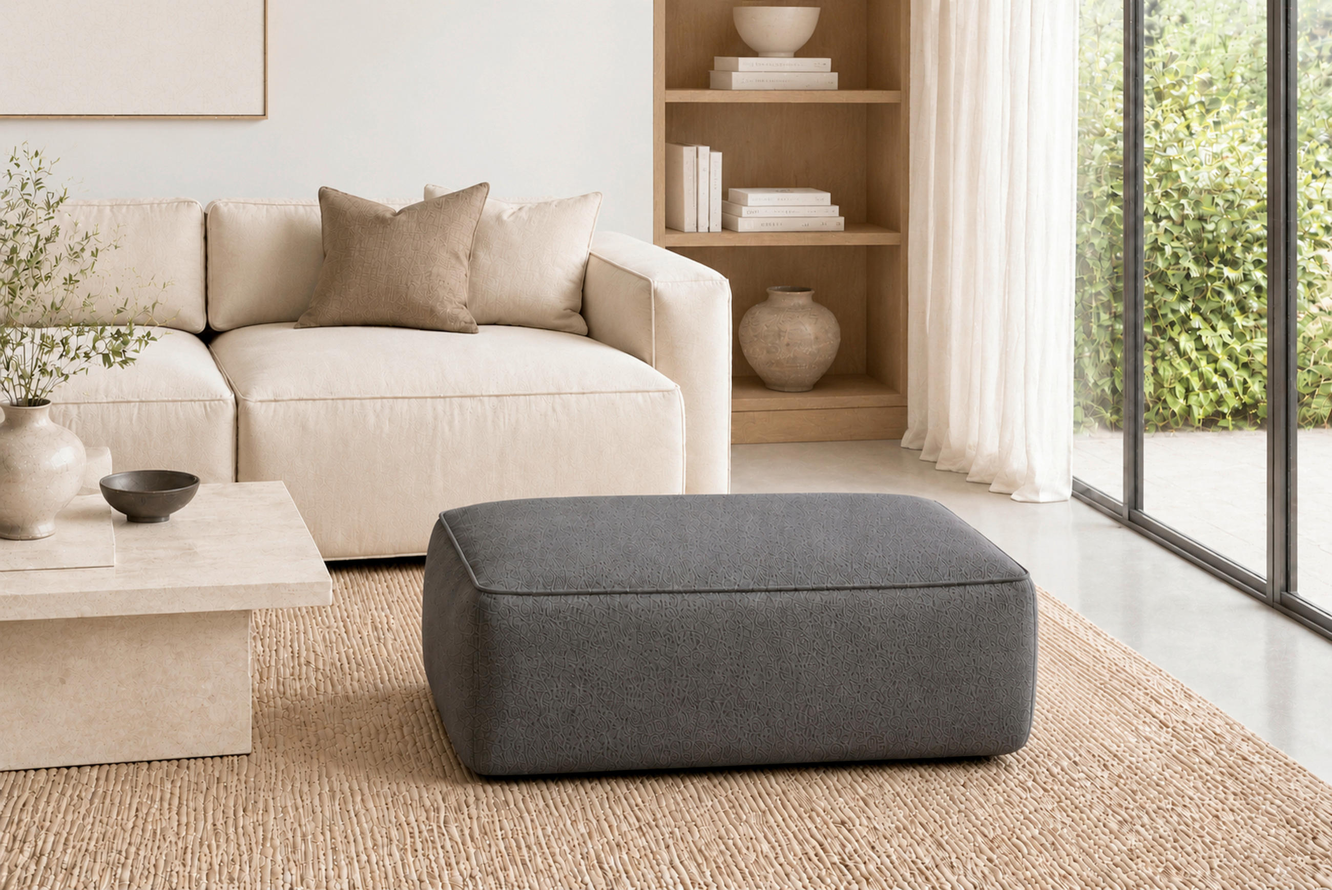Livetastic TABURET, textil, kompozitní dřevo, 105/43/65 cm
