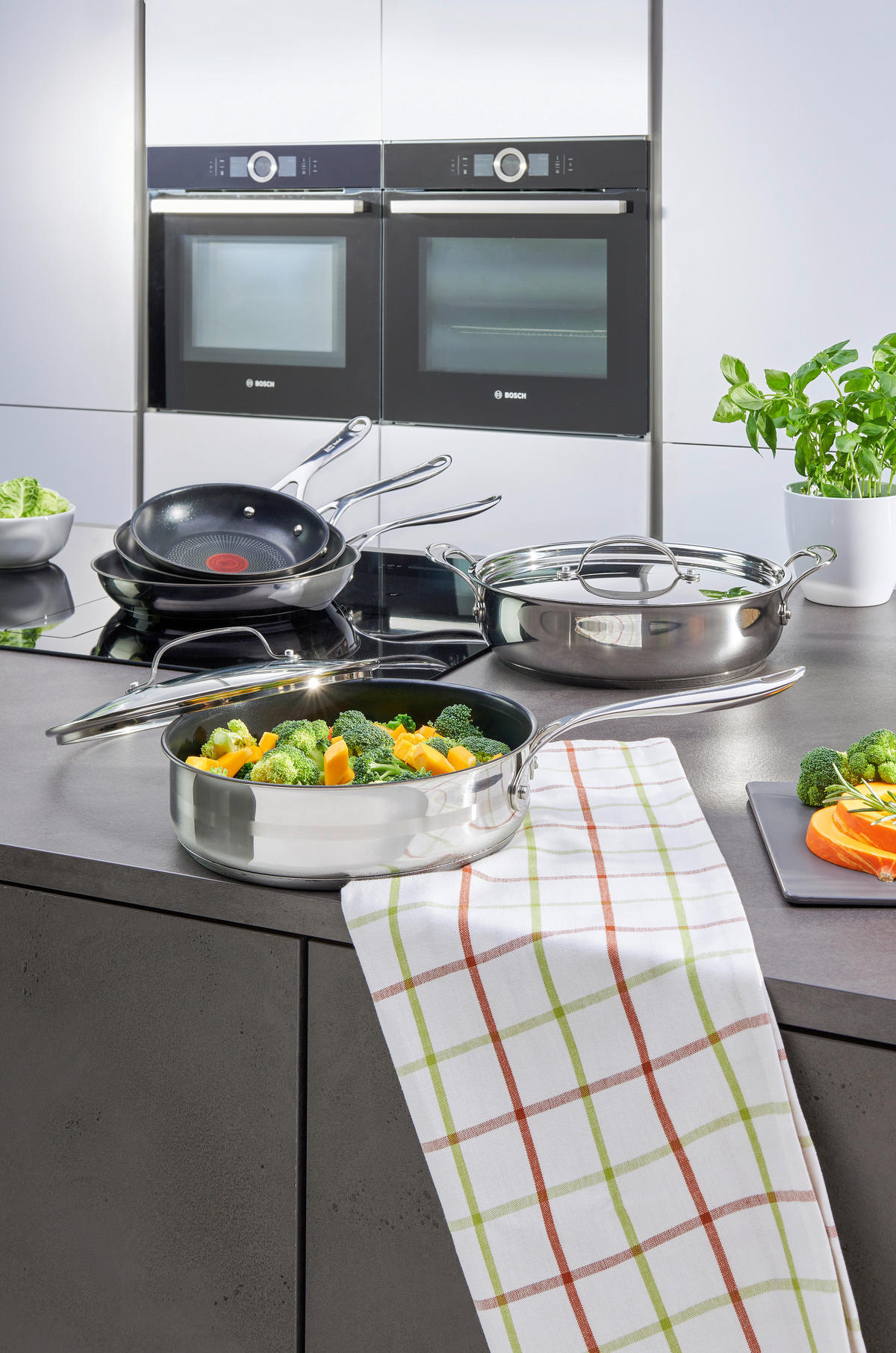 PFANNE Jamie Oliver COOK SMART 28 cm  - Chromfarben, Basics, Metall (28cm) - Tefal