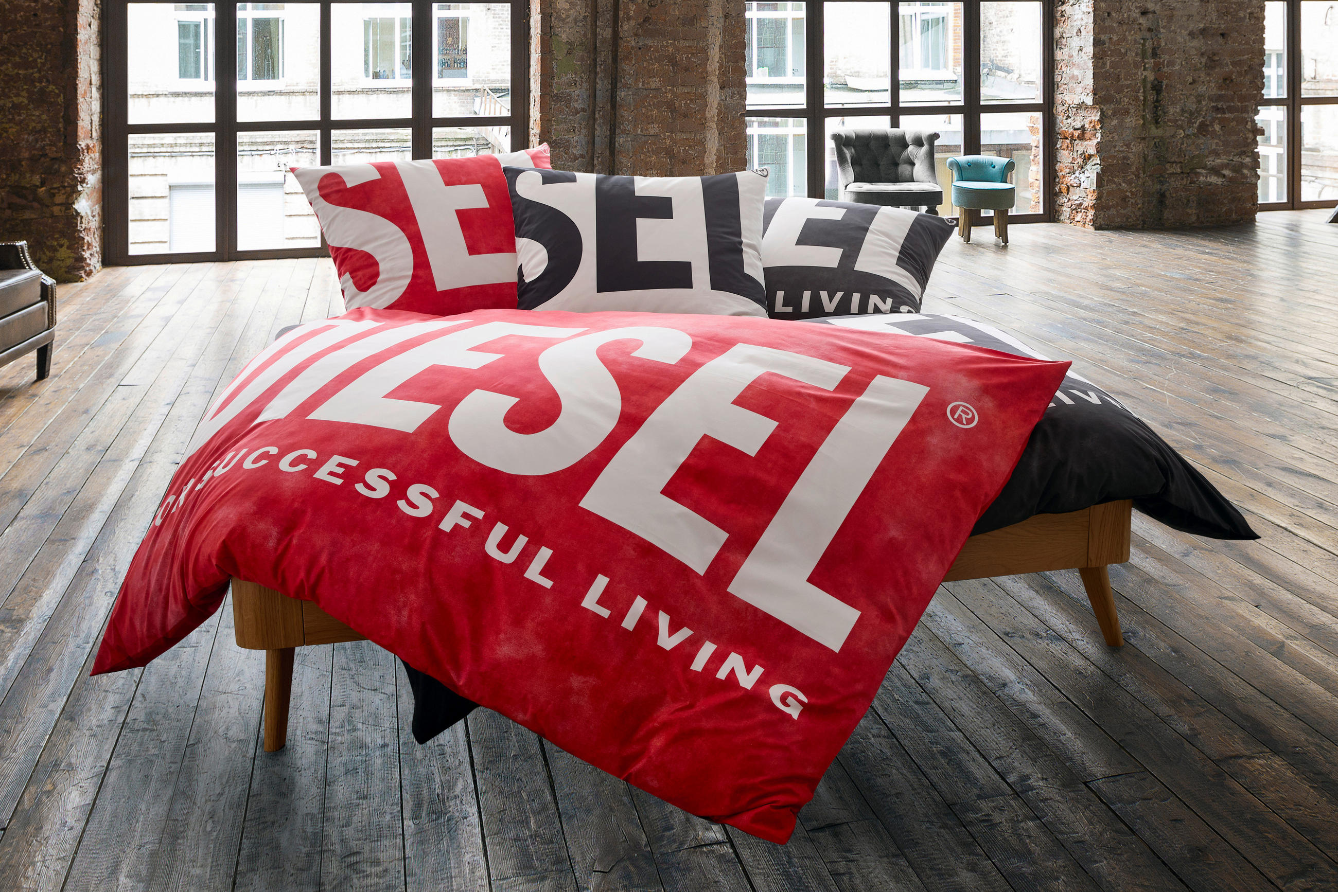 BETTWÄSCHE DIESEL Perkal 135/200 cm  - Rot, Basics, Textil (135/200cm) - Diesel