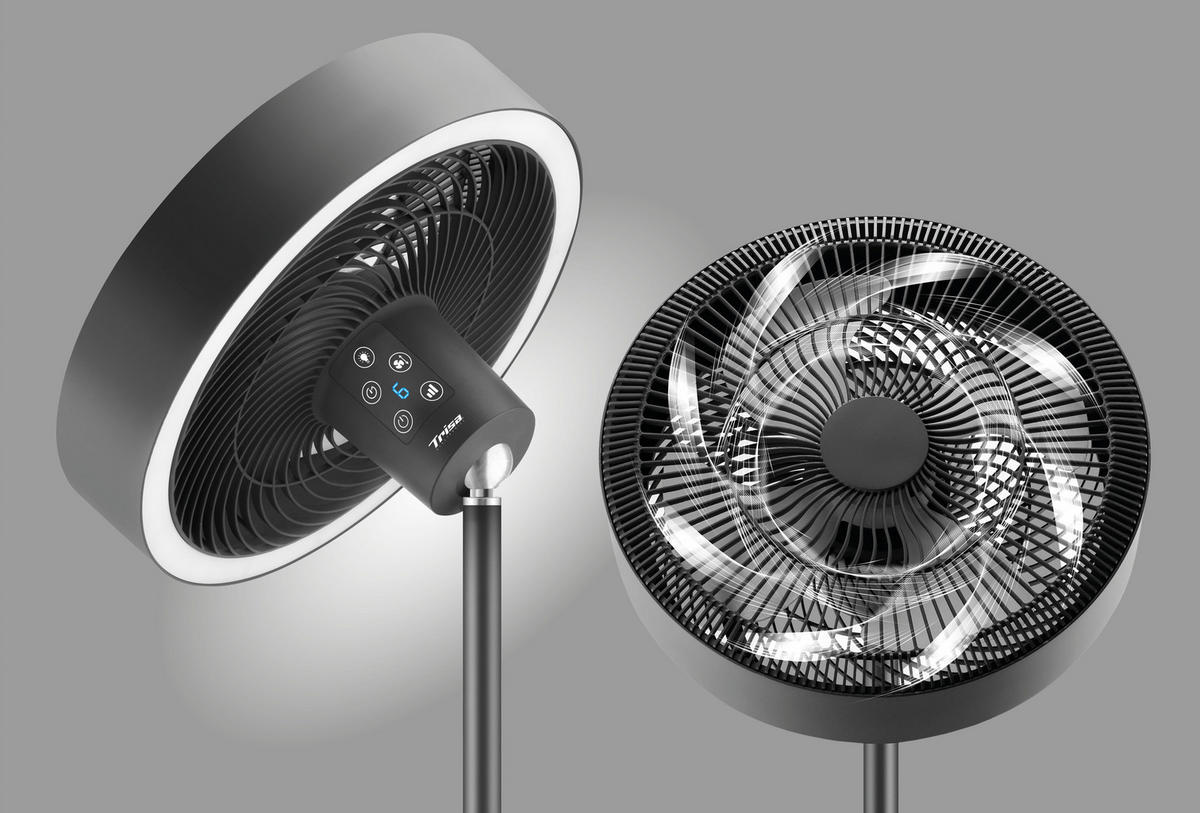 STANDVENTILATOR - Anthrazit, Basics, Kunststoff (35/35/162cm) - Trisa Electronics