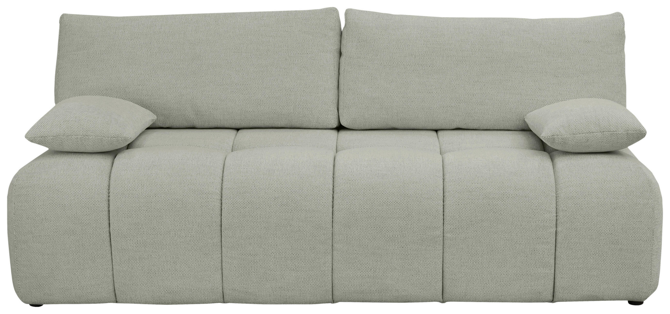 BOXSPRINGSOFA  mit Stoffauswahl, Liegefunktion, Schlafen auf Sitzhöhe, Rücken echt Chenille Greige  - Greige/Schwarz, MODERN, Kunststoff/Textil (210/72/105cm) - Cantus