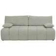 BOXSPRINGSOFA in Chenille Greige  - Greige/Schwarz, MODERN, Kunststoff/Textil (210/72/105cm) - Cantus