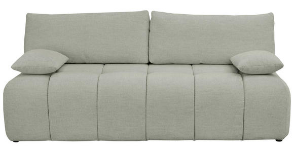 BOXSPRINGSOFA in Chenille Greige  - Greige/Schwarz, MODERN, Kunststoff/Textil (210/72/105cm) - Cantus
